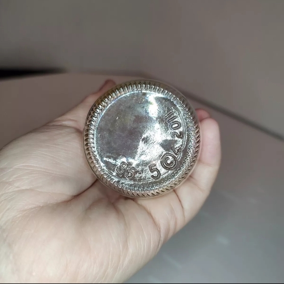 Small Clear Glass Pine Sol Cleaner Bottle 86-5 Copywrite 4 2011 Empty - Picture 8 of 9